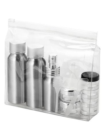 Zestaw butelek aluminiowych do samolotu Frankfurt, srebrny