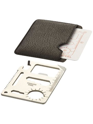 Multinarzędzie karta kredytowa Saki 15 funkcji, srebrny / czarny