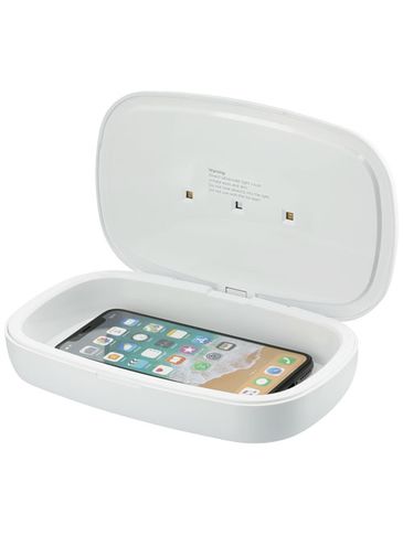 Capsule Sterylizator UV do smartfonów z bezprzewodową ładowarką indukcyjną 5 W, biały