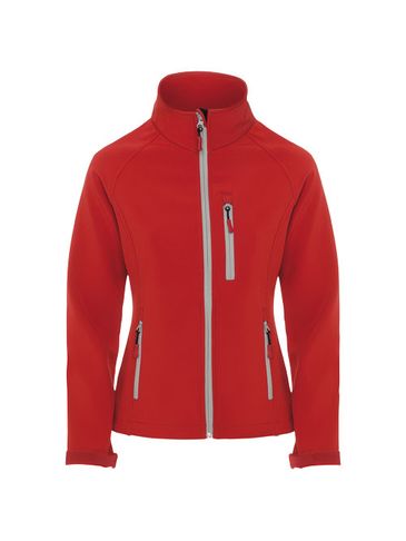 Antartida damska kurtka typu softshell, czerwony