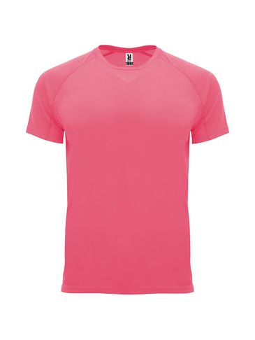 Bahrain sportowa koszulka męska z krótkim rękawem, fluor lady pink