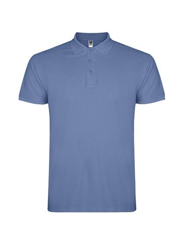 Star koszulka męska polo z krótkim rękawem, riviera blue