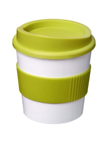 Kubek z serii Americano® Primo o pojemności 250 ml z uchwytem, biały / limonka