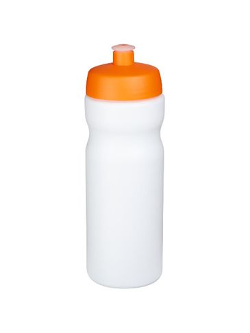 Bidon Baseline® Plus o pojemności 650 ml, biały / pomarańczowy