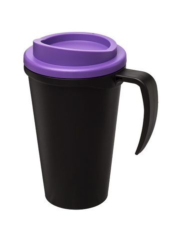 Kubek termiczny z serii Americano® Grande o pojemności 350 ml, czarny / fioletowy