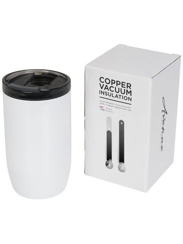 Kubek z miedzianą izolacją próżniową Lagom 380 ml, biały