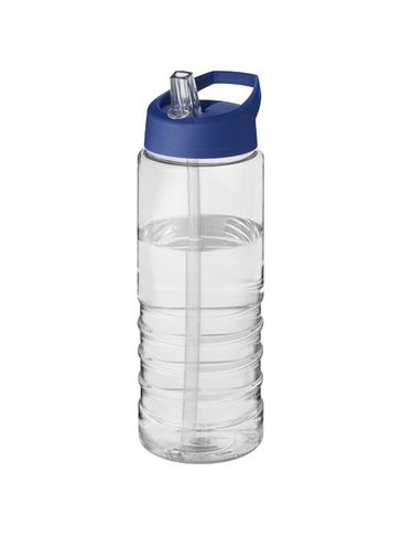 Bidon H2O Treble o pojemności 750 ml z wieczkiem z dzióbkiem, przezroczysty / niebieski