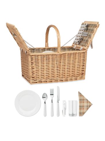 MIMBRE PLUS - Kosz wiklinowy dla 4 osób