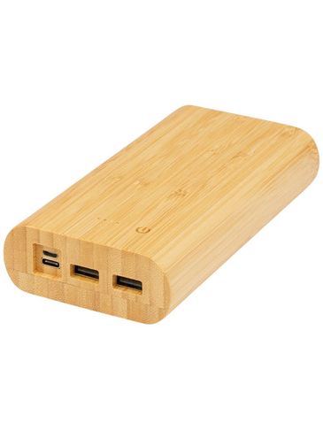 Powerbank Tulda o pojemności 20,000 mAh wykonany z bambusa, piasek pustyni