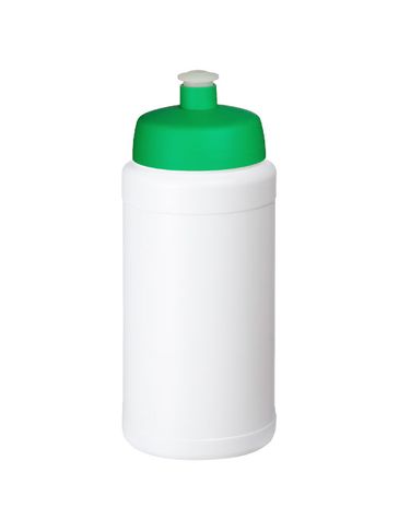 Baseline 500 ml butelka sportowa z recyklingu, biały / zielony