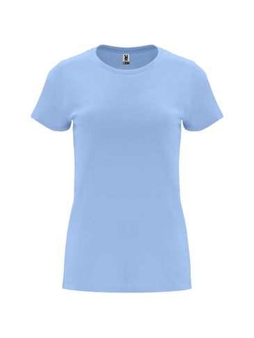 Capri koszulka damska z krótkim rękawem, błękitny