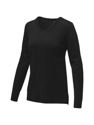 Damski sweter w serek Stanton, czarny