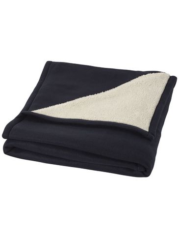 Pled z miękkiego polaru i sherpy Springwood, granatowy / złamana biel