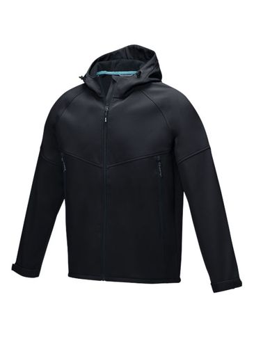 Męska kurtka softshell Coltan z materiałów z recyclingu z certyfikatem GRS, czarny