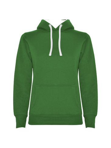 Urban damska bluza z kapturem, kelly green / biały