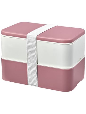 MIYO Renew dwuczęściowy lunchbox, różowy / kość słoniowa / biały