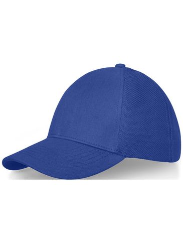 6-panelowa bawełniana czapka Drake z daszkiem typu trucker cap, niebieski