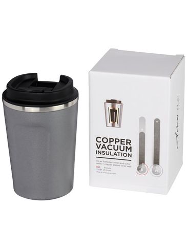Szczelny miedziany kubek próżniowy Thor o pojemności 360 ml, szary