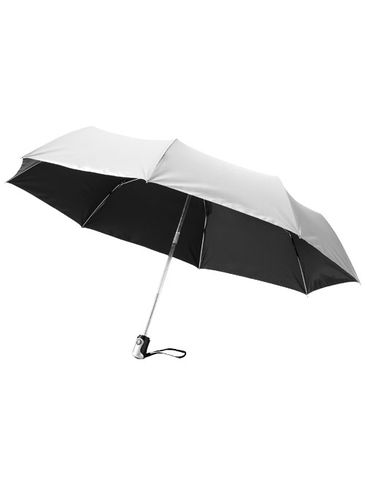 Automatyczny parasol składany 21,5" Alex, srebrny / czarny