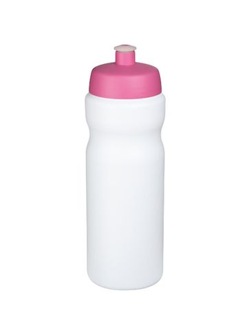 Bidon Baseline® Plus o pojemności 650 ml, biały / różowy