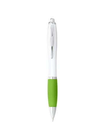Długopis Nash czarny wkład, biały / limonka