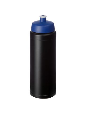 Bidon Baseline® Plus o pojemności 750 ml ze sportowym wieczkiem i uchwytem, czarny / niebieski
