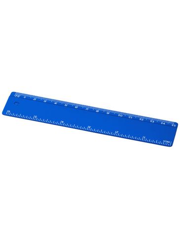 Refari linijka z tworzywa sztucznego pochodzącego z recyklingu o długości 15 cm, niebieski