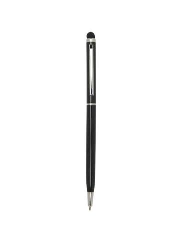 Ore aluminium ballpoint pen with stylus (blue ink), czarny