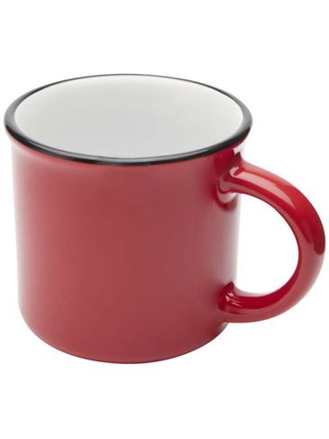 Bario kubek ceramiczny o pojemności 240 ml, czerwony