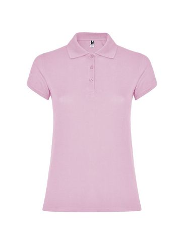 Star koszulka damska polo z krótkim rękawem, jasnoróżowy