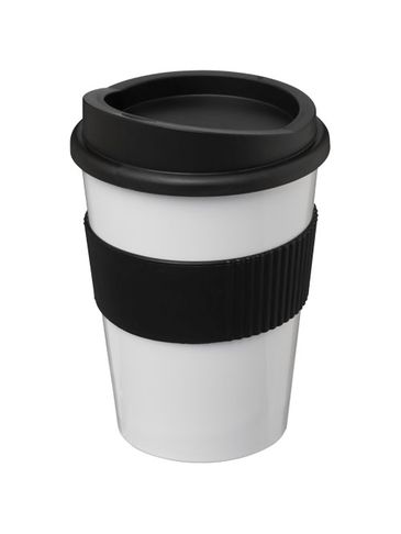 Kubek z serii Americano® Medio o pojemności 300 ml z uchwytem, biały / czarny