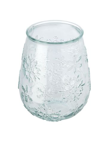 Podstawka na podgrzewacz ze szkła z recyklingu Faro, przezroczysty bezbarwny