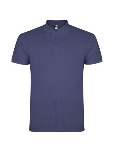 Star koszulka męska polo z krótkim rękawem, blue denim