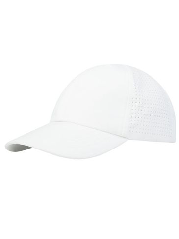 Mica 6 panelowa czapka GRS z recyklingu o młodzieżowym kroju, biały