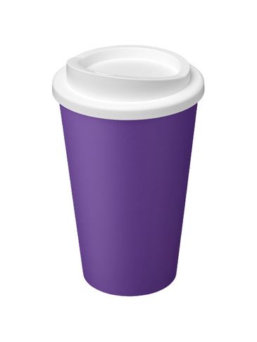 Kubek Americano Eco z recyklingu o pojemności 350 ml, fioletowy / biały