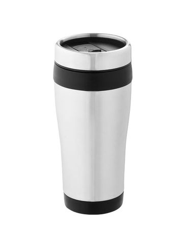 Elwood izolowany kubek o pojemności 410 ml ze stali nierdzewnej pochodzącej z recyklingu z certyfikatem RCS , czarny