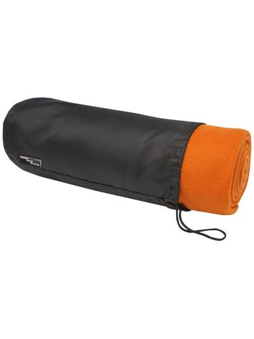 Koc polarowy z plastiku z recyklingu Willow, pomarańczowy