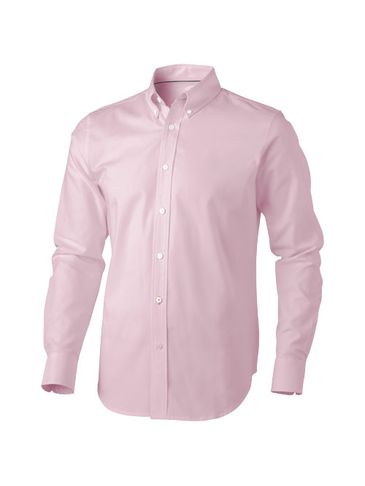 Męska koszula Vaillant z tkaniny Oxford z długim rękawem, magenta