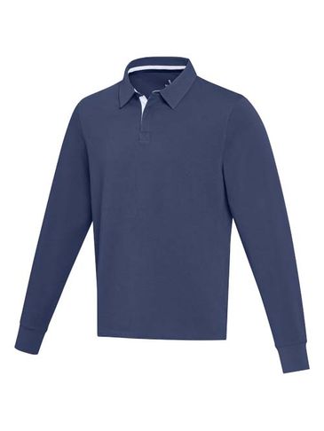 Clyde bluza polo do rugby unisex, granatowy