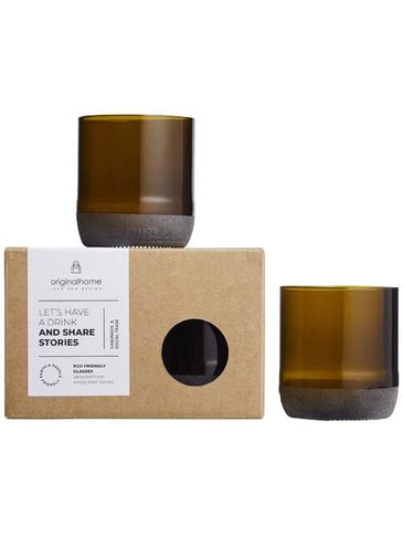 Originalhome zestaw 2 szklanek, brązowy