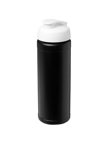 Bidon Baseline® Plus o pojemności 750 ml z wieczkiem zaciskowym, czarny / biały