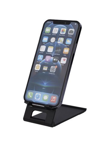 Rise smukły aluminiowy stojak na telefon, czarny