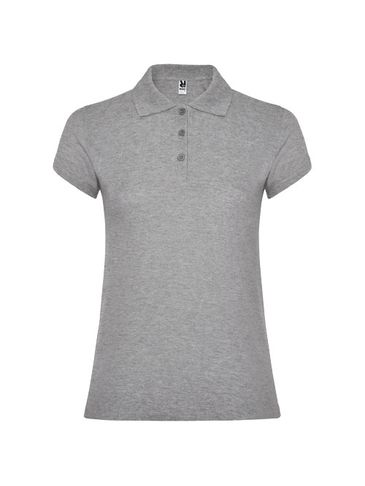 Star koszulka damska polo z krótkim rękawem, marl grey