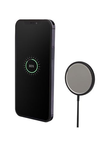 Magclick 15 W aluminiowa ładowarka bezprzewodowa, czarny