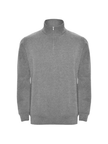 Aneto bluza rozpinany pod szyją na suwak, marl grey