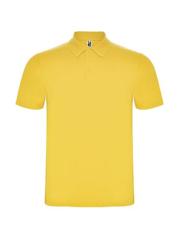 Austral koszulka polo unisex z krótkim rękawem, żółty
