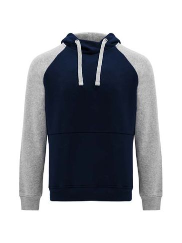 Badet dziecięca dwukolorowa bluza z kapturem, navy blue / szary melanż