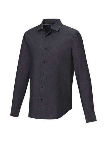 Cuprite męska organiczna koszulka z długim rękawem, czarny