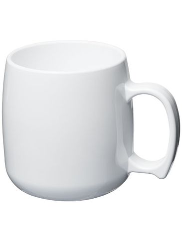 Kubek Classic wykonany z tworzywa sztucznego o pojemności 300 ml, biały