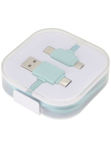 Kabel do ładowania z etui Colour-Pop, zielony miętowy